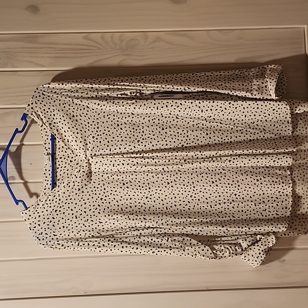 Black and white cheetah print blouse